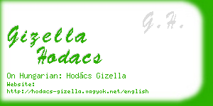 gizella hodacs business card